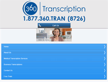 Tablet Screenshot of 360transcription.com